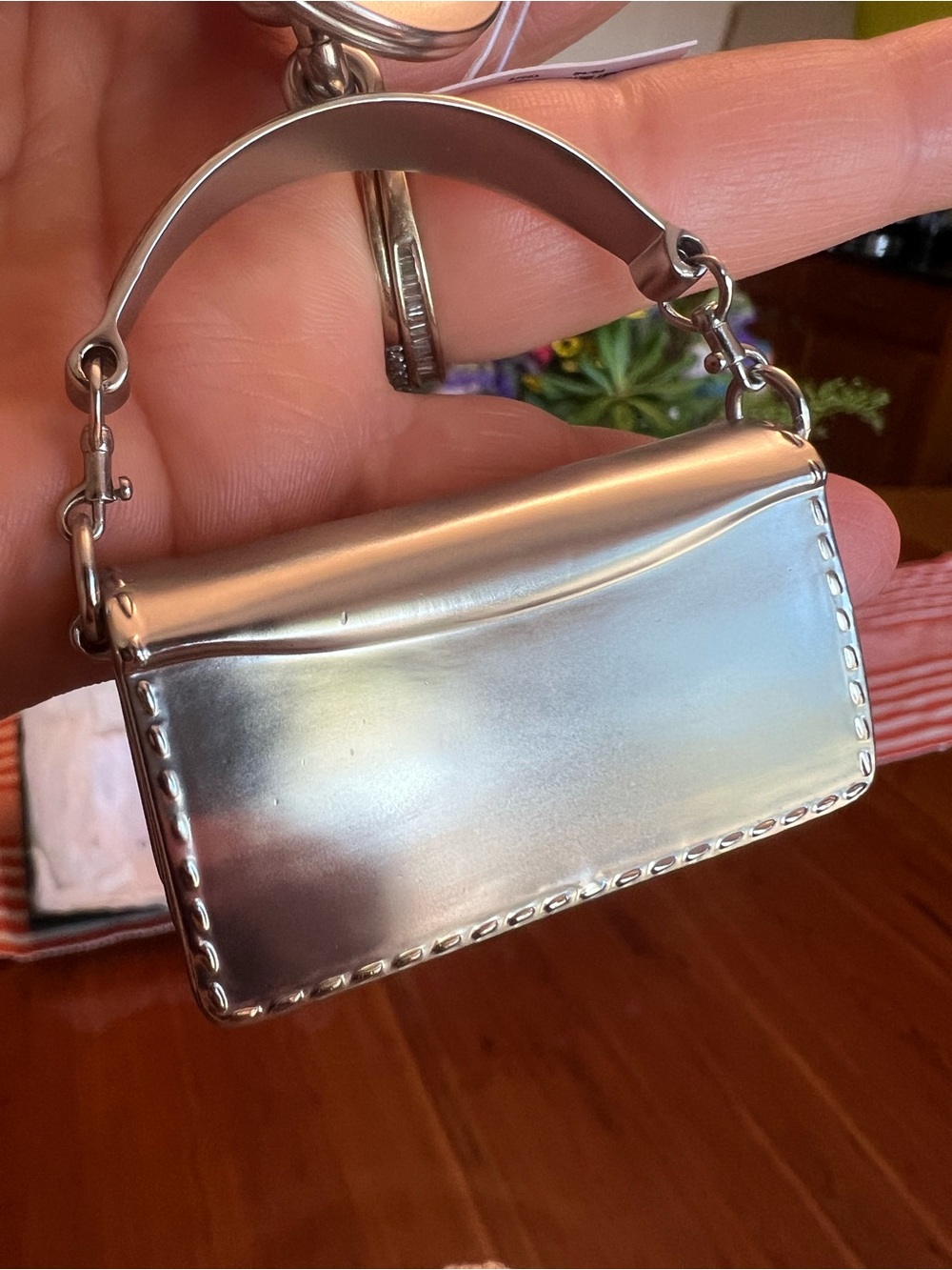 Coach Silver Tabby Bag Charm - Picture 11 of 12